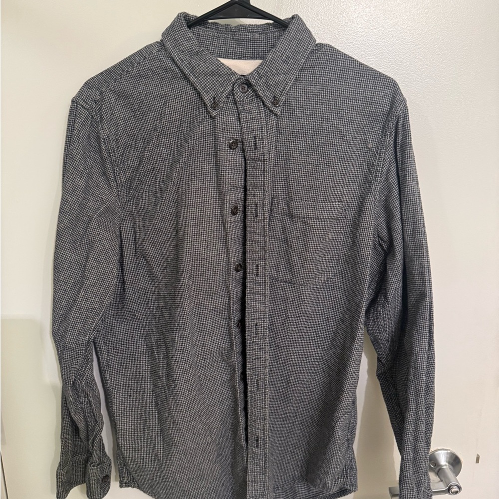 Abercrombie & Fitch Men's Black and White Checkered Shirt